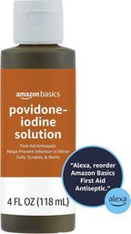 Amazon Basics First Aid Antiseptic, 10% Povidone Iodine Solution, 4 Fluid Ounces - Image 4