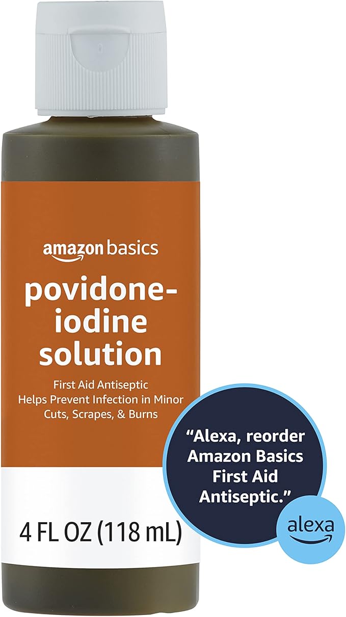 Amazon Basics First Aid Antiseptic, 10% Povidone Iodine Solution, 4 Fluid Ounces - Image 4