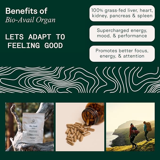 Adapt Naturals Organ Supplement, Bioavailable Grass Fed Beef Liver Capsules - Image 3