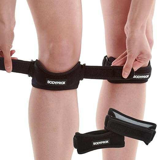 Bodyprox Patella Tendon Knee Strap 2 Pack, Knee Pain Relief Support Brace Hiking by BODYPROX