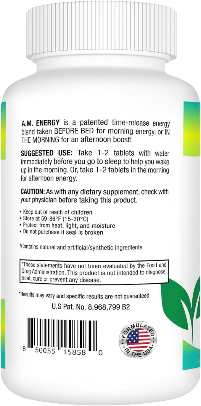 Rise-N-Shine A.M. Energy Supplement Time Release Caffeine - Image 4