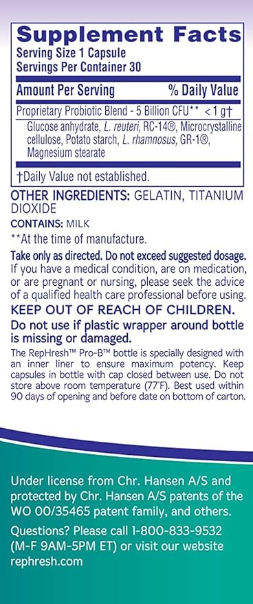 RepHresh Pro-B Probiotic Feminine Supplement - Image 2