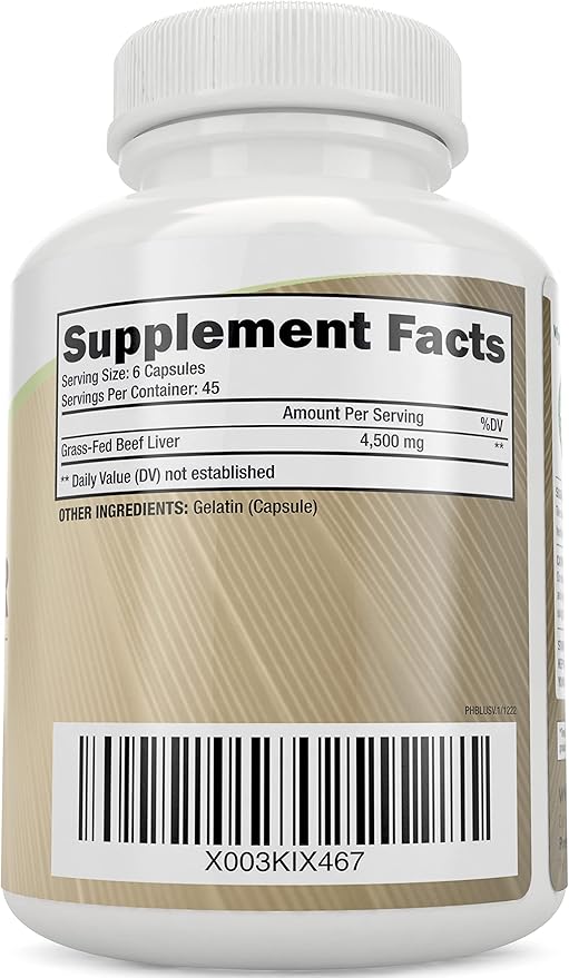 Grass Fed Beef Liver Capsules 4500mg - Image 7