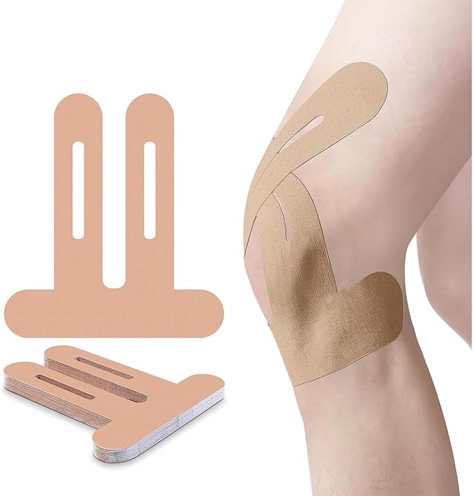 Precut Kinesiology Knee Tape Hypoallergenic Athletic by Unknown