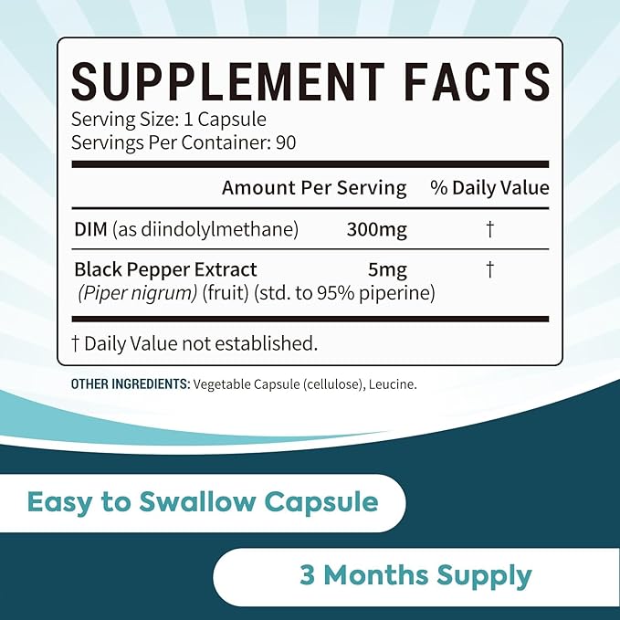 DIM Supplement 300mg for Women and Men, - Image 2