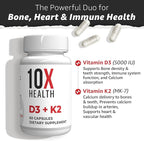 10X Health Vitamin D3 5000 IU & K2 MK7 - Image 3