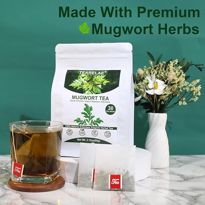 TEARELAE - Mugwort Tea - 2g x 30 Count - 100% Pure Natural Dried Herbs - - Image 3