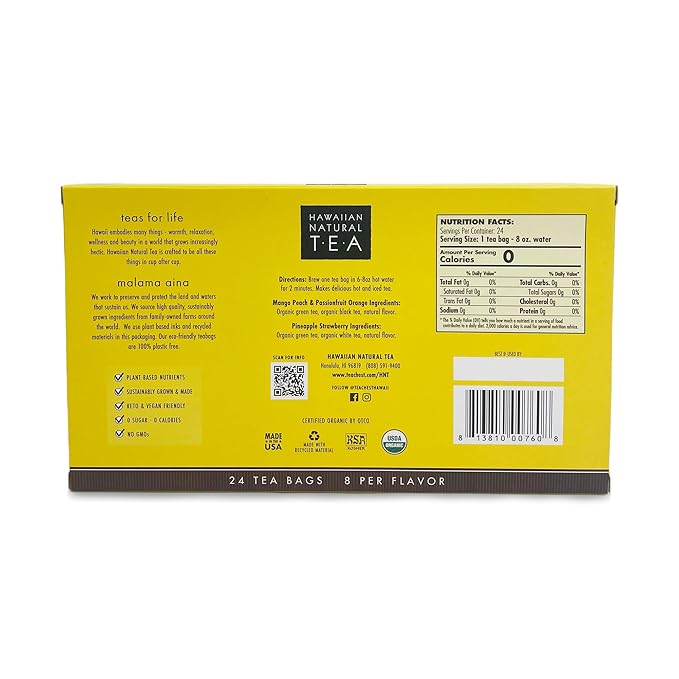 Hawaiian Natural Organic Tropical Fruit Tea Sampler - Image 2