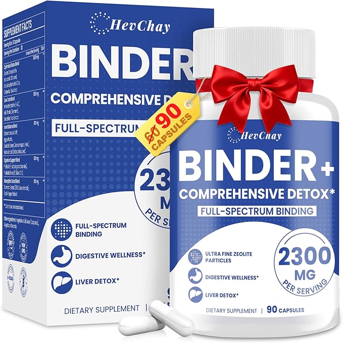 2300 MG Detox Binder Supplement – All-in-1 Detox Binder, Activated Charcoal by HevChay