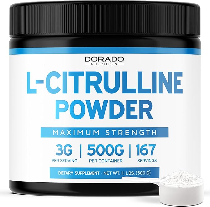L Citrulline Powder Supplements Support L Arginine & Nitric Oxide Booster Powder by DoradoNutrition