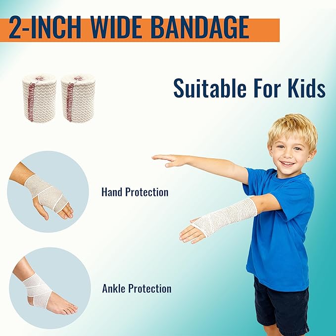 Elastic Bandage Wrap, 6 Pack（2×2", 2×4"） Compression Bandage - Image 6