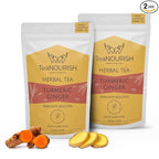 TeaNOURISH Turmeric Ginger Herbal Tea | Indian Superfoods | Aids Digestion & by TeaNOURISH