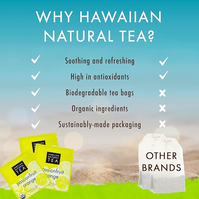Hawaiian Natural Tea Passion Fruit Orange Flavored Organic Tea - Image 5