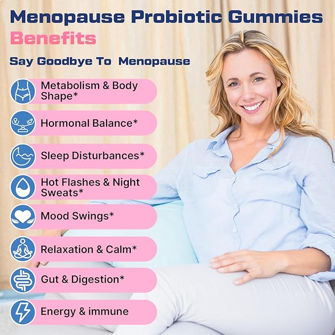 Menopause Supplements for Women Gummies, 16-in-1 Probiotic, Hot Flashes - Image 3