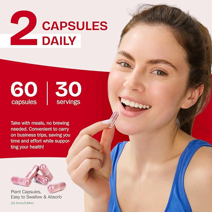 Beet Root Capsules for Natural Energy & Endurance Support, Beetroot Powder Beet - Image 4
