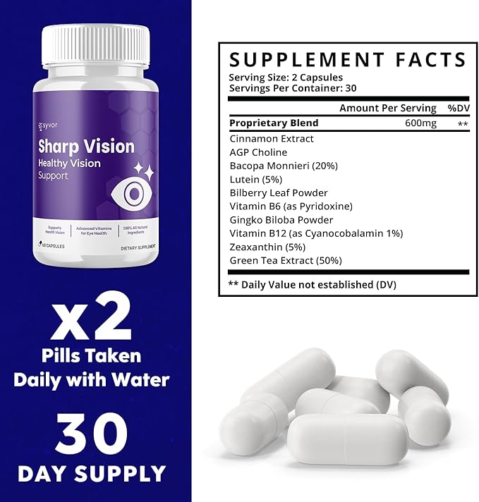 Sharp Vision Capsules, Official SharpVision Eye Health Support Pills - Image 2
