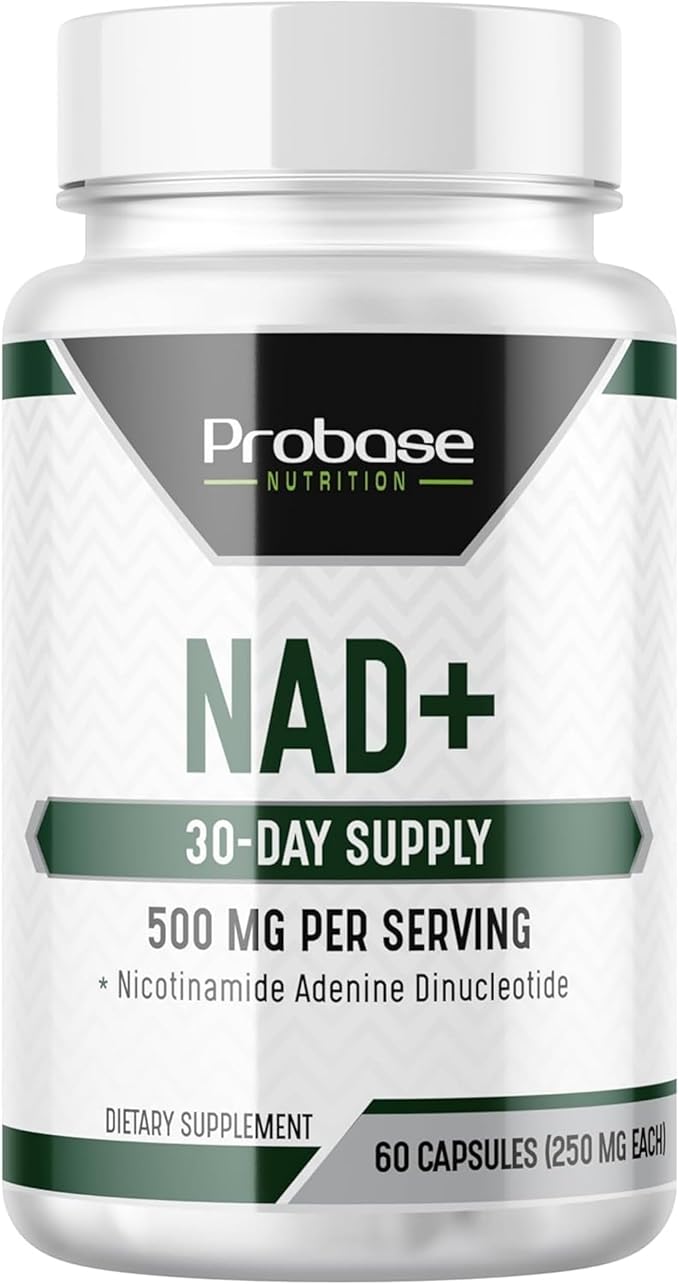 Probase Nutrition NAD Supplement 500mg High Potency 30 Day Supply NAD Maximizer by PROBASENUTRITION