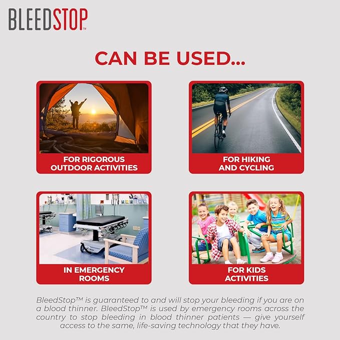 BleedStop™ First Aid Powder for Blood Clotting, Trauma Kit, Blood Thinner - Image 4