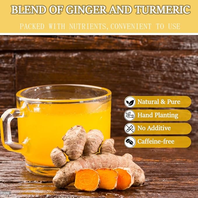 Premium Turmeric Ginger Cinnamon Tea Bags Organic, Turmeric Curcumin Supplement - Image 5