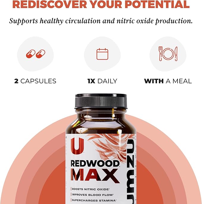 UMZU Redwood Max Nitric Oxide Booster, 1-Month Supply – Advanced Nitric Oxide - Image 5