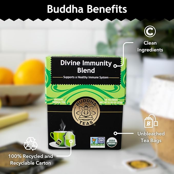 Buddha Teas - Organic Divine Immunity Blend - Herbal Tea - - Image 5