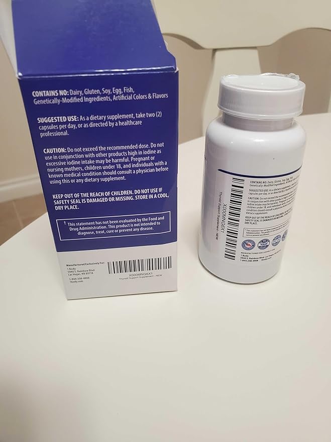 1 Body Thyroid Support Supplement, 60-Day Supply, 2 Pack - Image 8