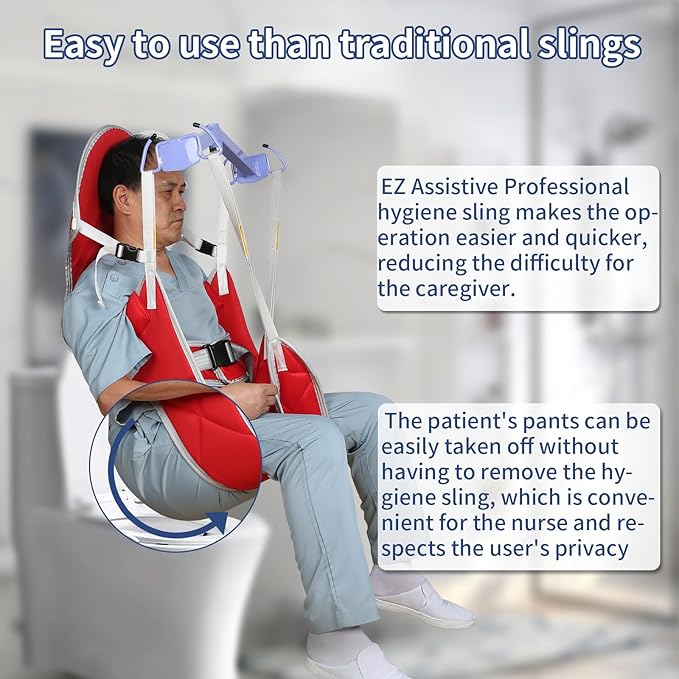 Patient Lift Sling, Medical Commode Patient Lift Aid Transfer Sling - Image 4
