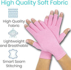 Vive Pink Arthritis Hand Compression Gloves - Image 3