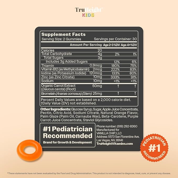 TruHeight Kids Appetite Booster Gummies All Natural Toddler & Kids Appetite - Image 5