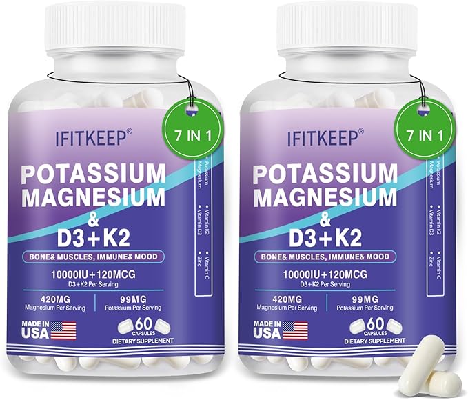 Magnesium Potassium D3 K2 10000IU Supplement by Unknown
