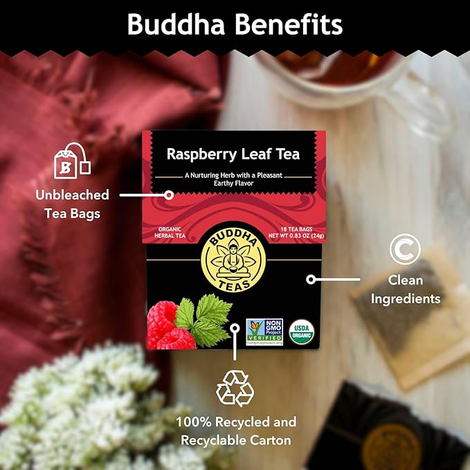 Buddha Teas - Organic Raspberry Leaf Tea - Herbal Tea - - Image 5
