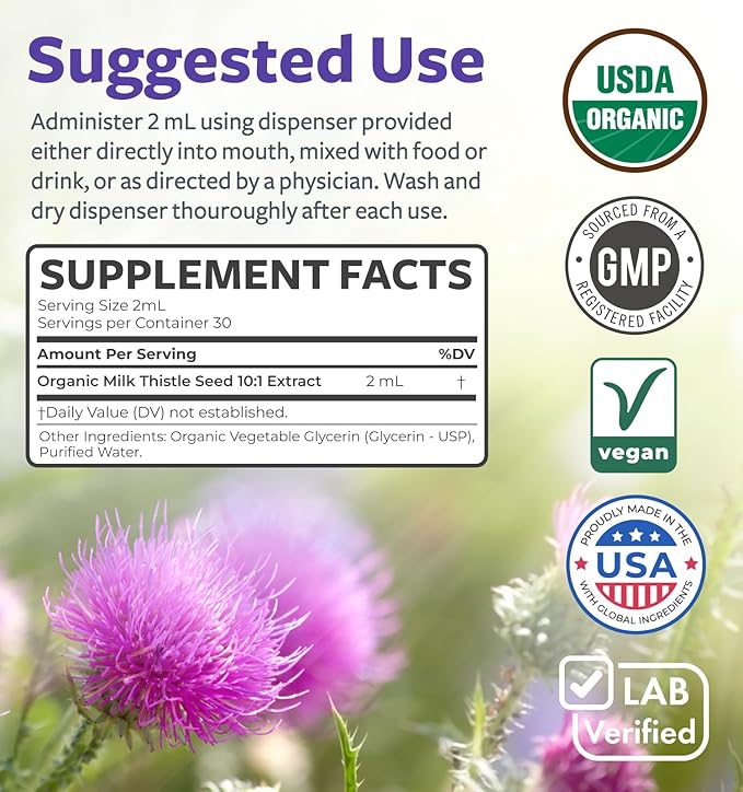 USDA Organic Milk Thistle Tincture - Image 5