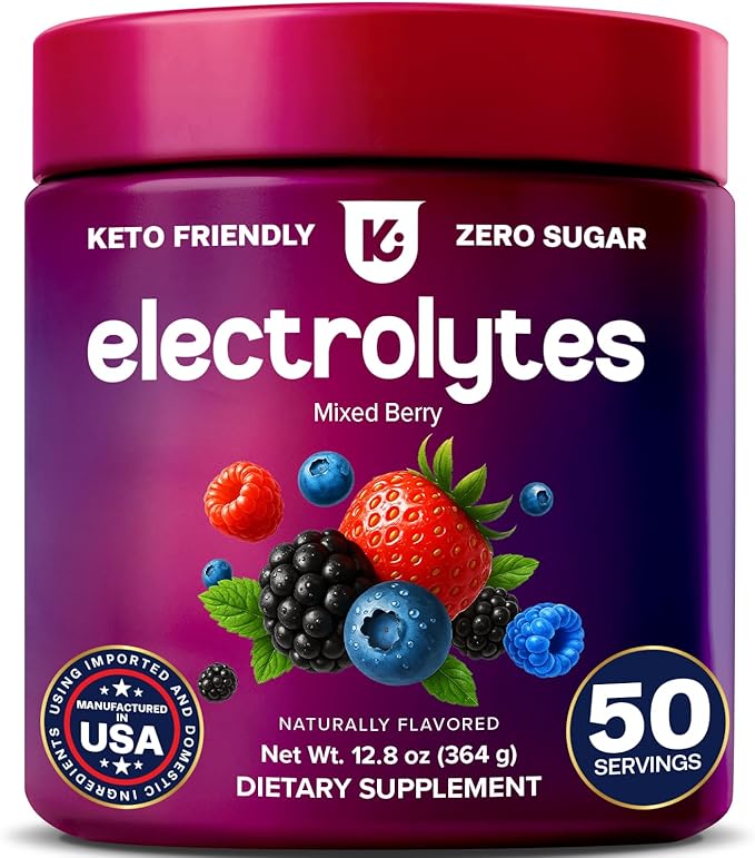 Keppi Mixed Berry Electrolytes Powder 50 Servings – Sugar Free Electrolytes by Keppi