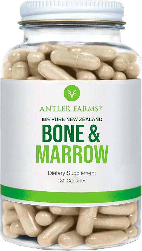 Antler Farms - 100% Pure New Zealand Bone & Marrow, 180 Capsules, 750mg - Grass by AntlerFarms%C2%AE