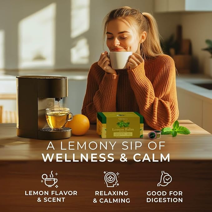 Gya Tea Co Lemon Balm Herbal Tea Pod- Decaf Wellness Tea - Image 4