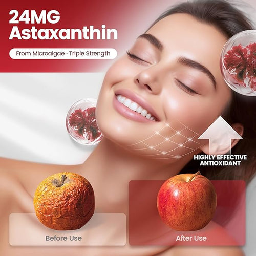 10 in 1 Astaxanthin Supplements 24mg, 16 Month Supply, Astaxantina Antioxidant - Image 2