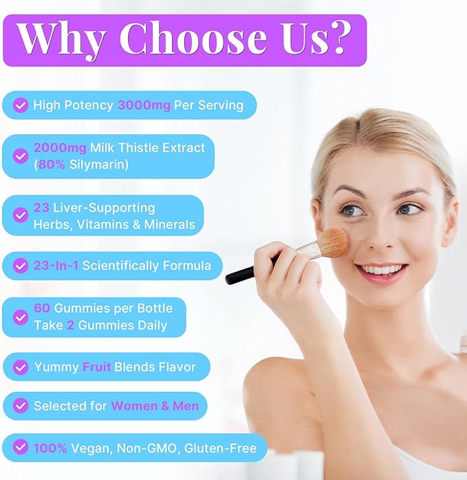 3000mg Liver Detox Repair & Cleanse Gummies | Milk Thistle 2000mg - Image 4