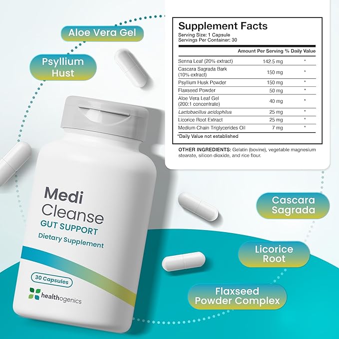 Medi Cleanse Gut Support Supplement – Herbal Fiber Blend – Supports Digestive - Image 5