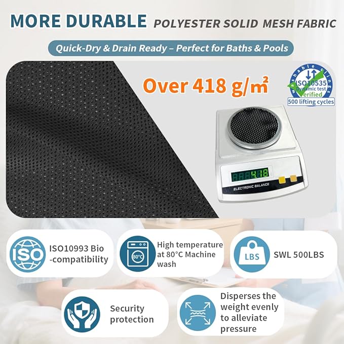 Universal Full Body Patient Lift Sling, Mesh Fabric Patient Sling Transfer and - Image 2