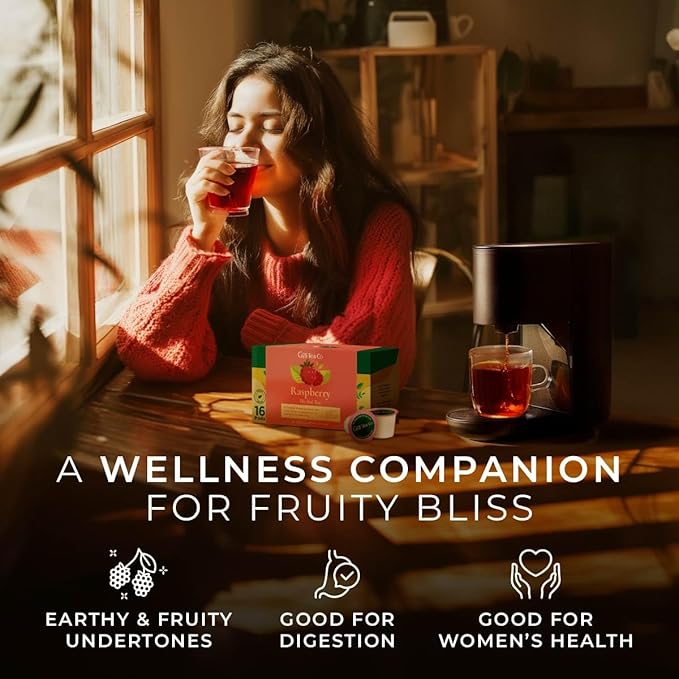 Gya Tea Co Raspberry Herbal Tea Pod- Decaf Wellness Tea - Image 3