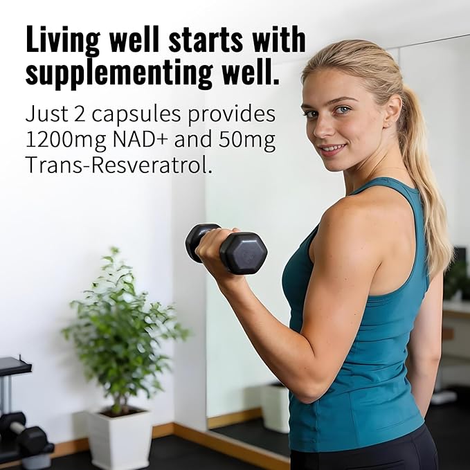 NAD+ Supplement with Resveratrol 1200mg – Nicotinamide Adenine Dinucleotide & - Image 4