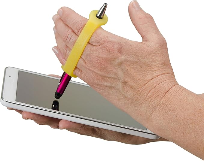 EazyHold Yellow Silicone Easy Grip Device, Universal Cuff - Image 9