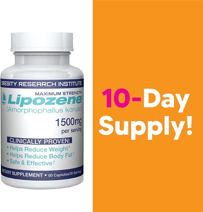 Lipozene Weight-Management Fiber Supplement, 60 Capsules | Non-Stimulant - Image 2