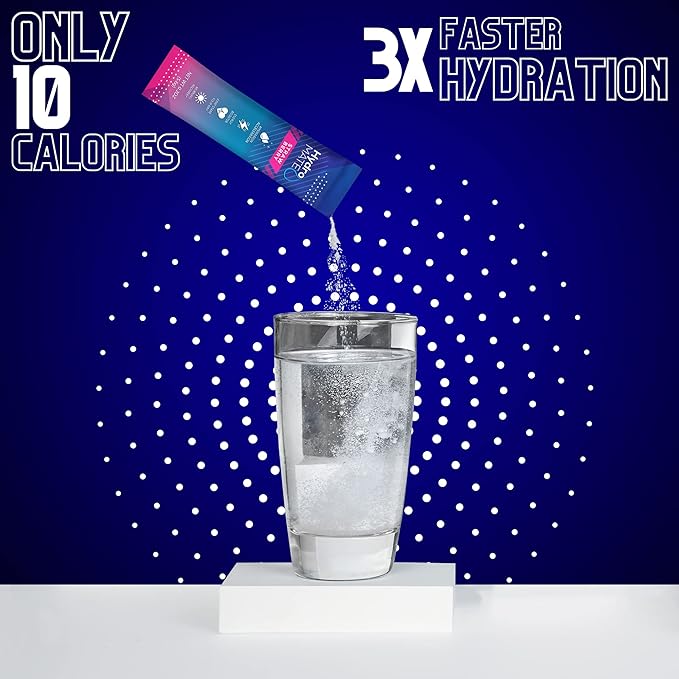 HydroMATE Electrolytes Powder Drink Mix Packets Hydration Accelerator Low Sugar - Image 6
