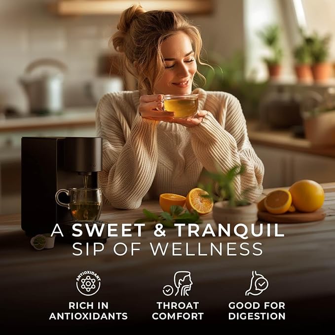 Gya Tea Co Honey Citrus Mint Herbal Tea Pod- Decaf Wellness Tea - Image 3