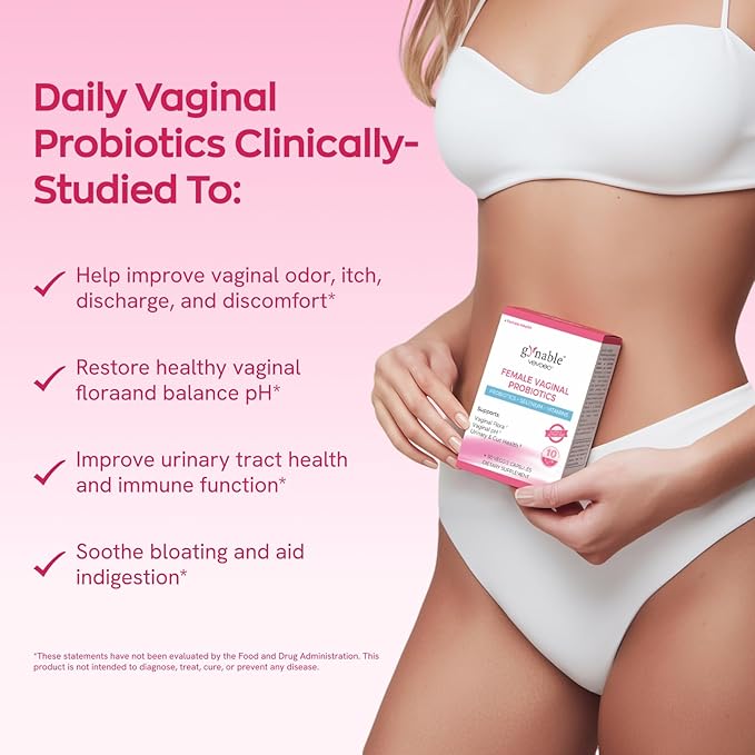 Gynable Vaginal Probiotics for Women Odor & Itch Support, Urinary | pH Balance - Image 2