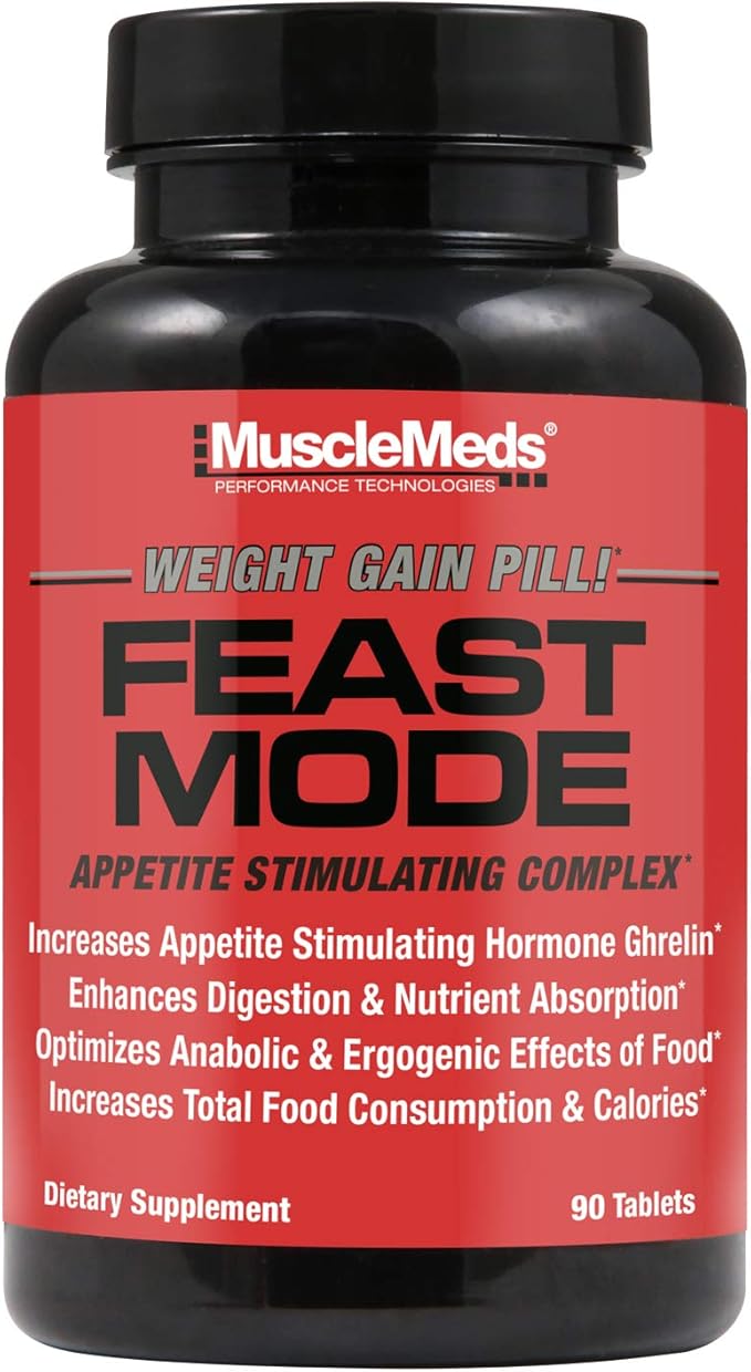 MuscleMeds Feast Mode Appetite Stimulant Weight Gain Pills Digestive Enzymes by MuscleMeds
