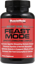 MuscleMeds Feast Mode Appetite Stimulant Weight Gain Pills Digestive Enzymes by MuscleMeds
