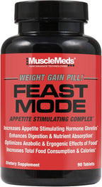MuscleMeds Feast Mode Appetite Stimulant Weight Gain Pills Digestive Enzymes by MuscleMeds