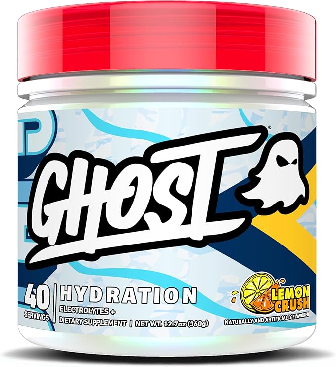 GHOST Hydration, Lemon Crush, 40 Serv, Electrolyte Powder by GHOST